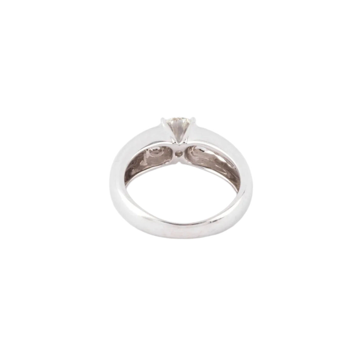 Bague or gris ornée d'un diamant taille moderne - Castafiore
