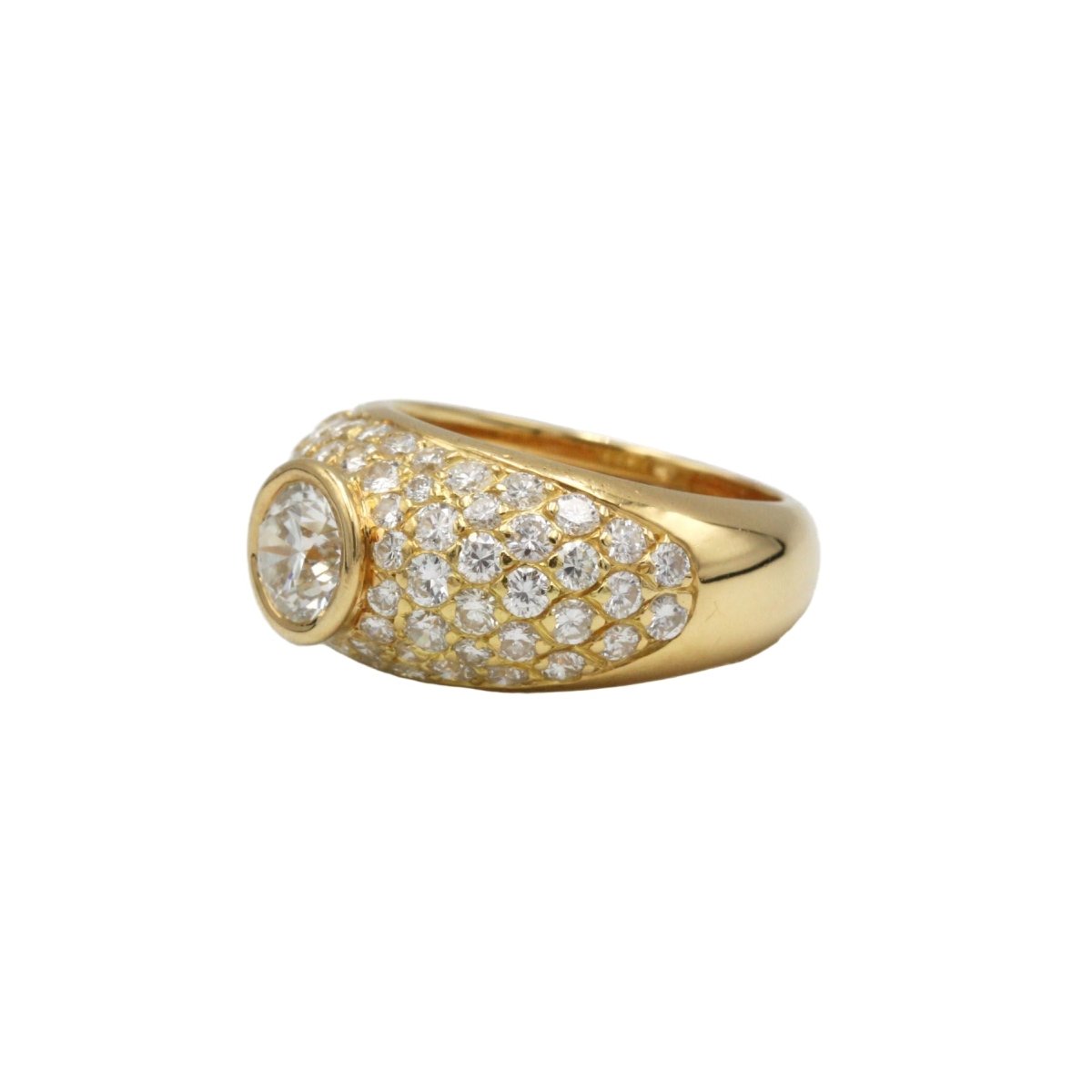 Bague or jaune 750, diamants 2.50 carats - Castafiore