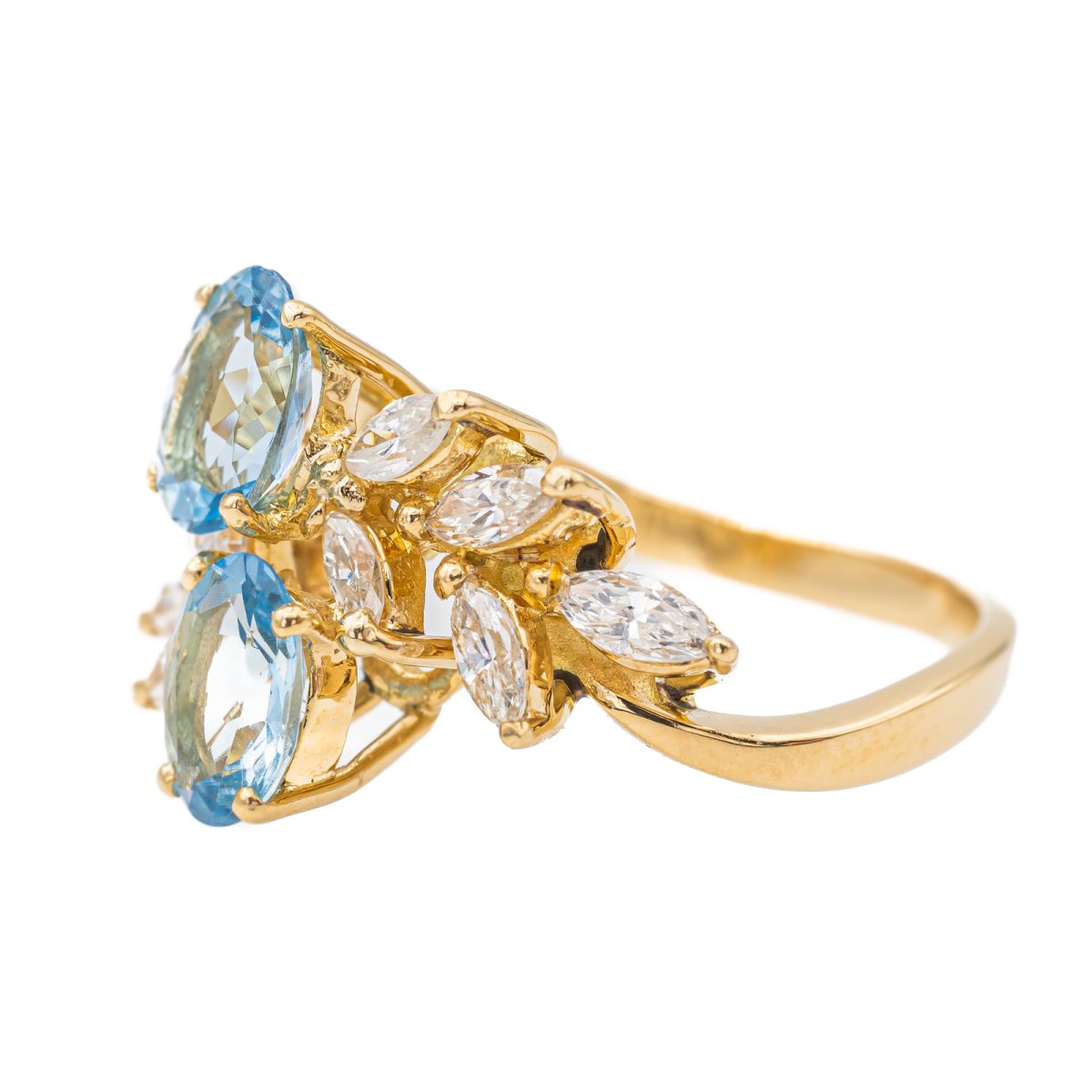 Bague Or jaune Aigue Marine - Castafiore