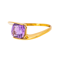 Bague Or jaune Améthyste - Castafiore