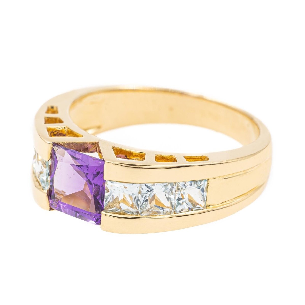 Bague Or jaune Améthyste - Castafiore