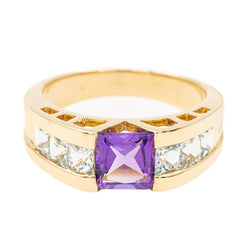 Bague Or jaune Améthyste - Castafiore