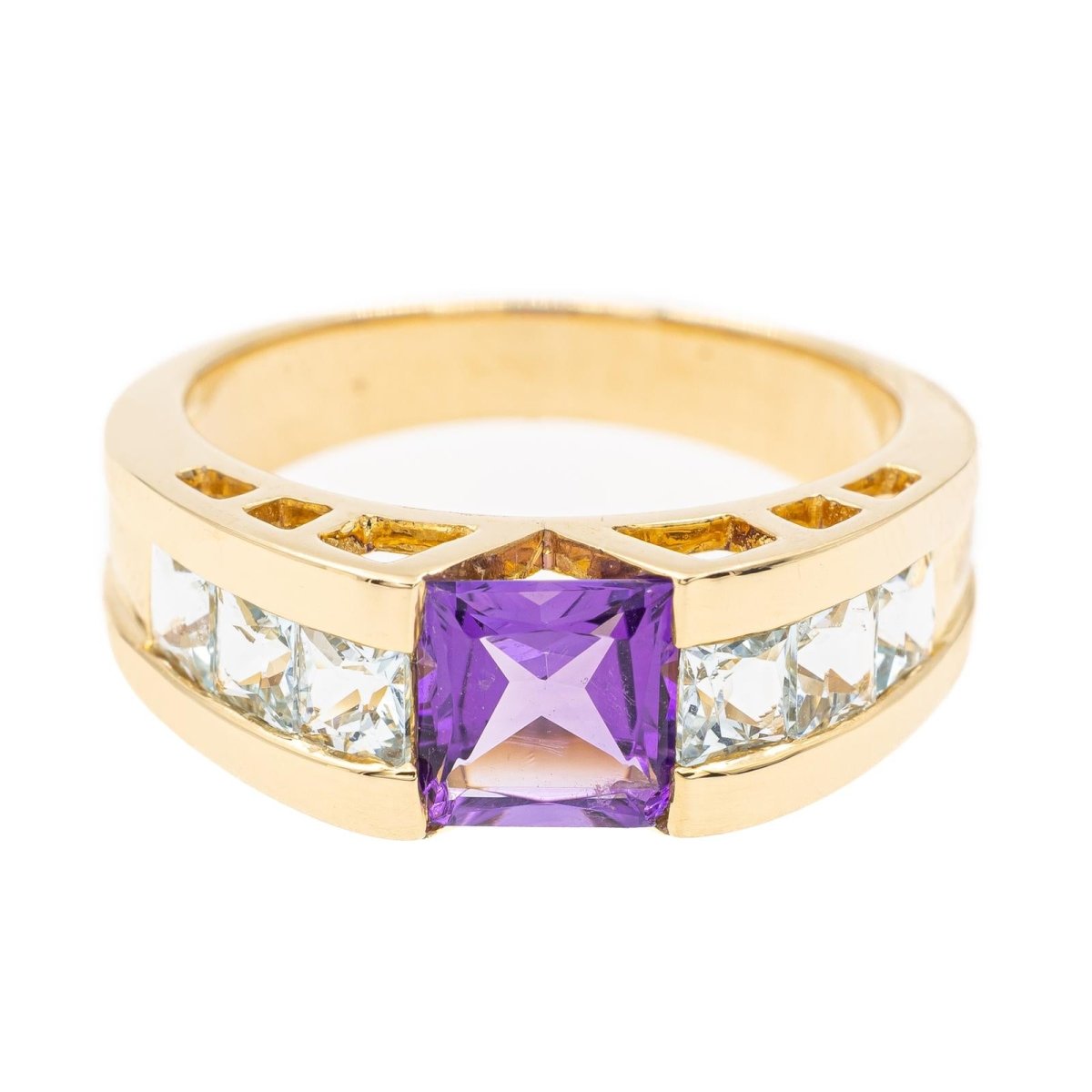 Bague Or jaune Améthyste - Castafiore