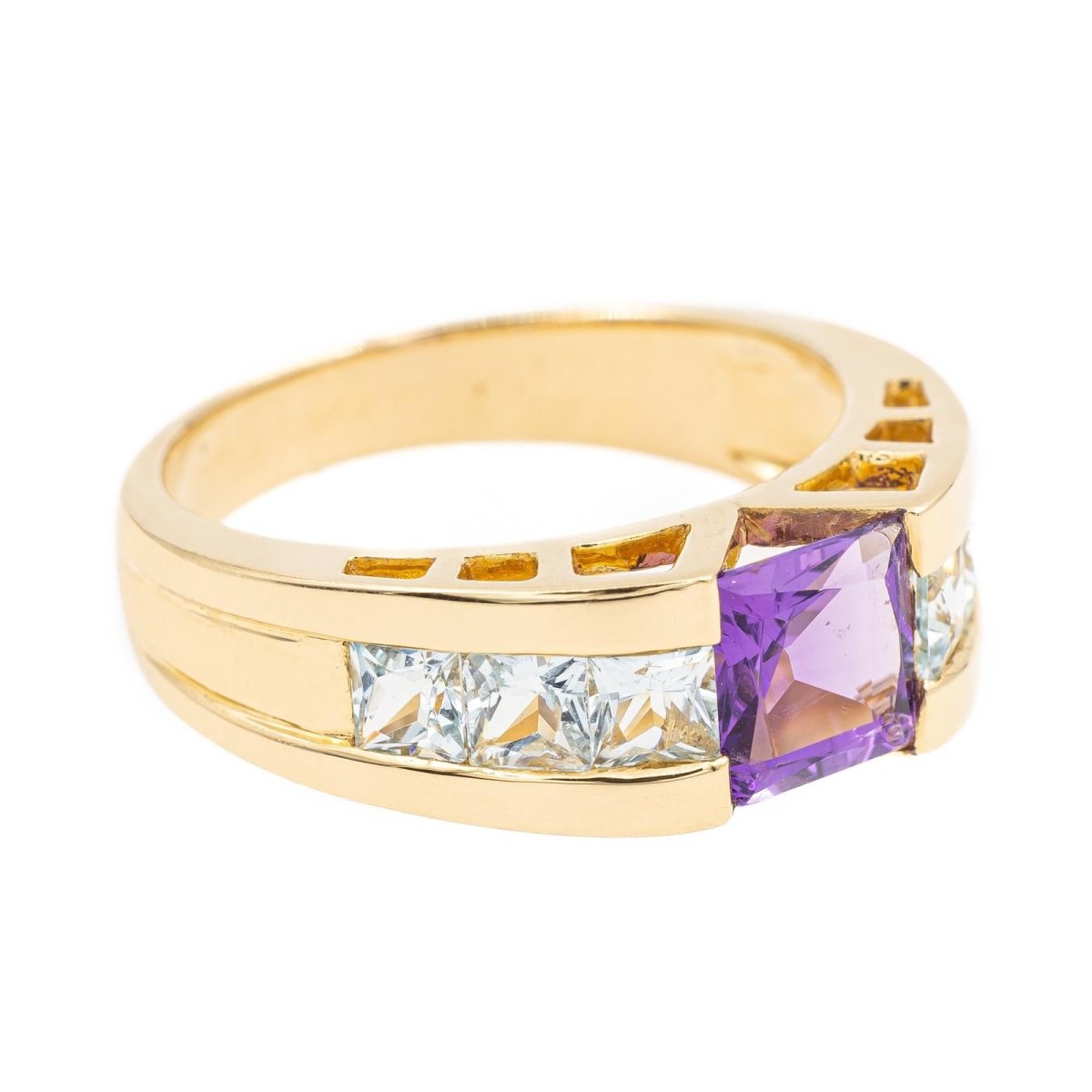 Bague Or jaune Améthyste - Castafiore