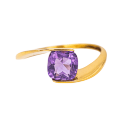 Bague Or jaune Améthyste - Castafiore