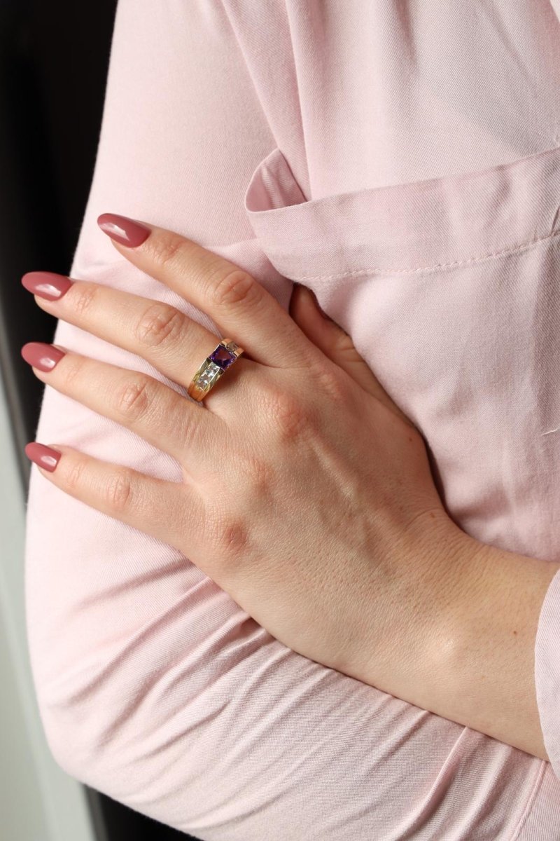 Bague Or jaune Améthyste - Castafiore
