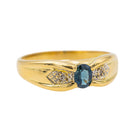 Bague Or Jaune avec Saphir et Diamants - Castafiore