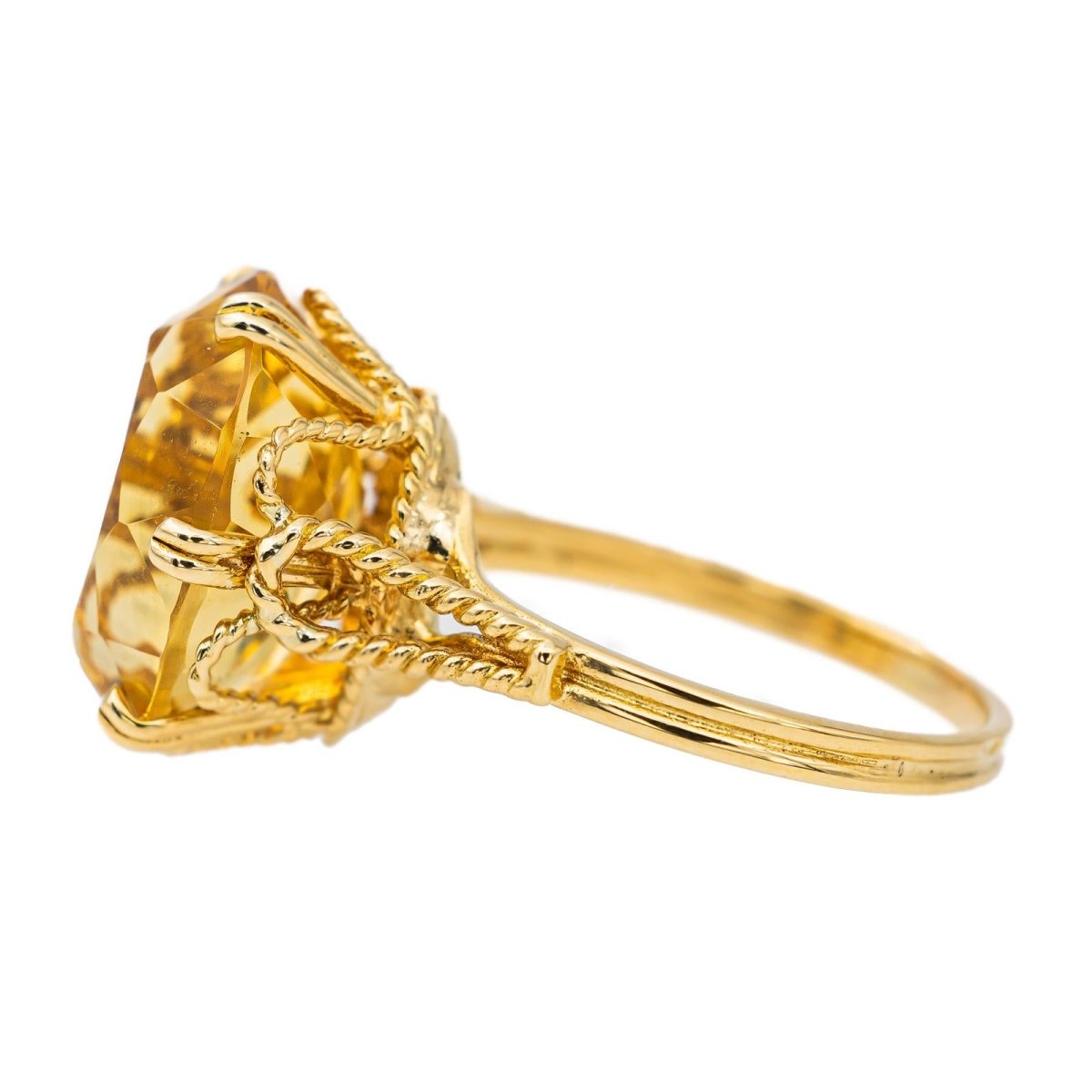 Bague Or jaune Citrine - Castafiore
