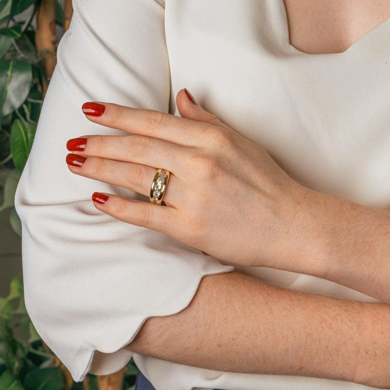 Bague Or jaune Diamant - Castafiore