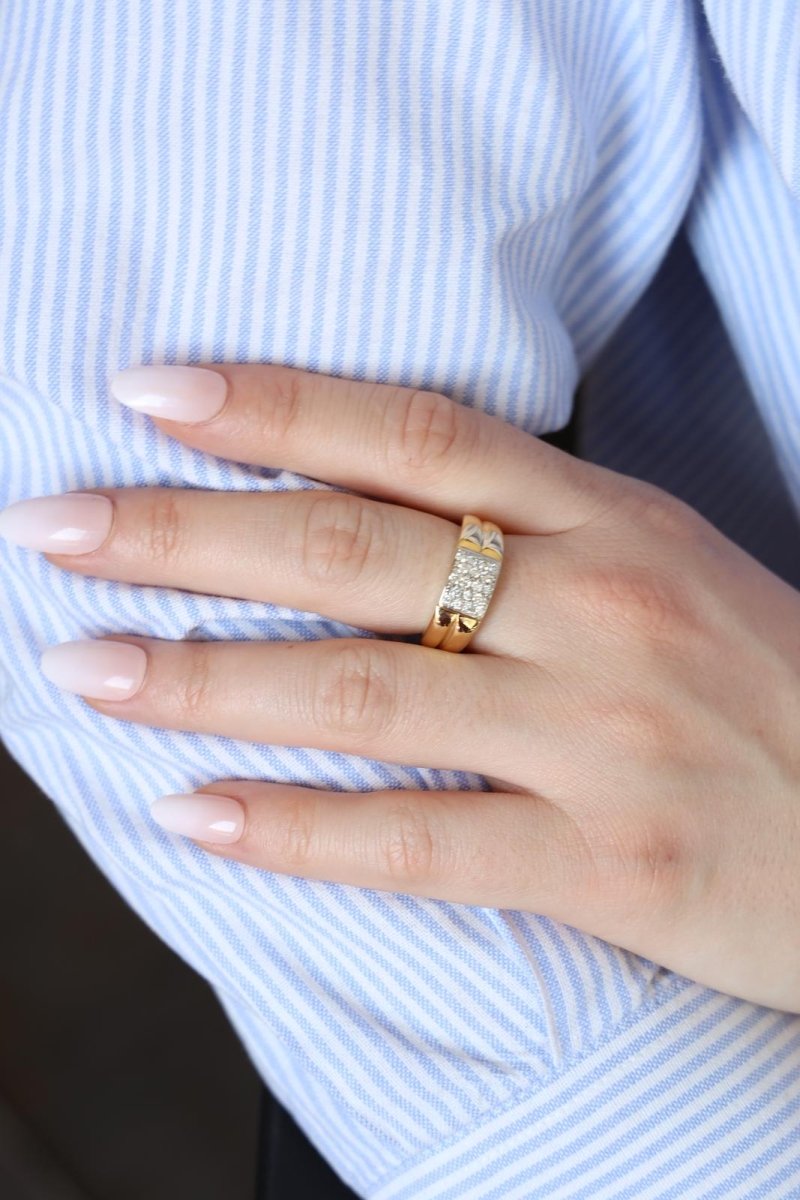 Bague Or jaune diamant - Castafiore