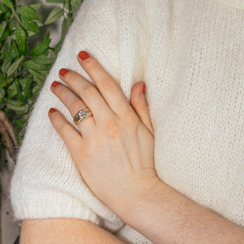 Bague Or jaune Diamant - Castafiore