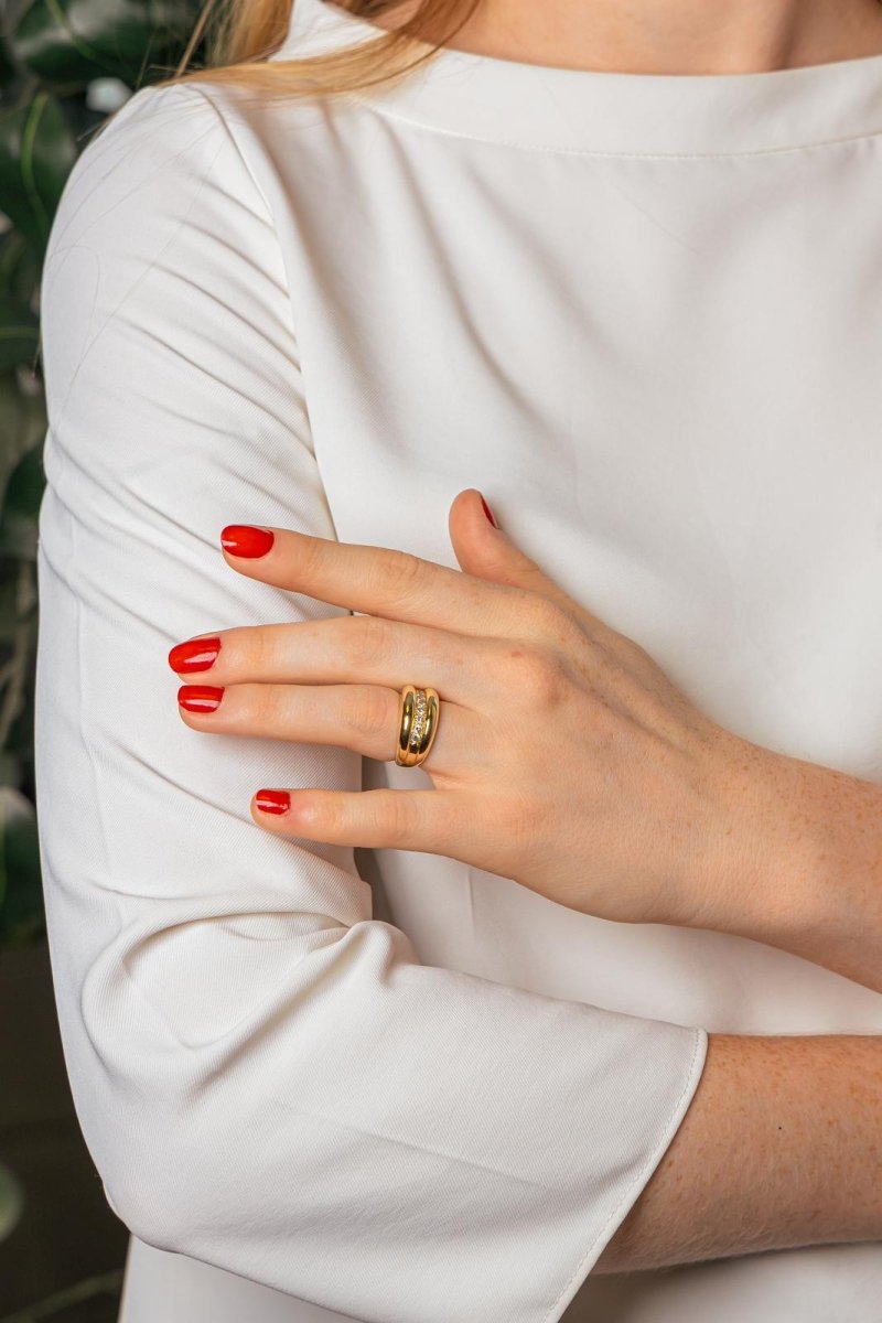 Bague Or jaune Diamant - Castafiore