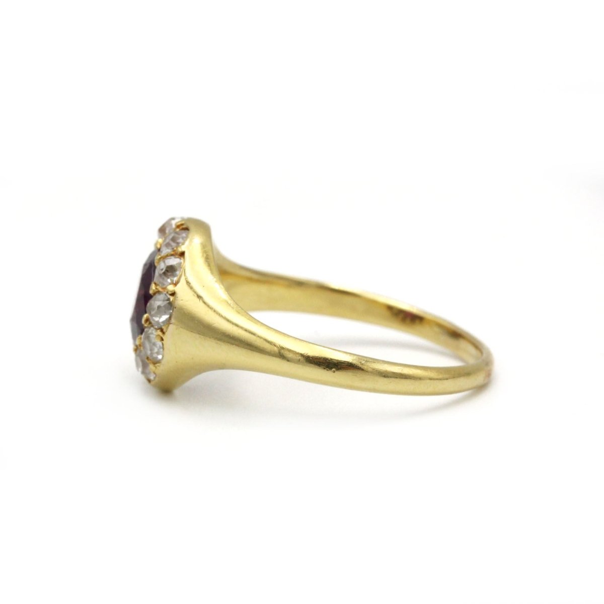 Bague - Or jaune, Diamants & Grenat - Castafiore