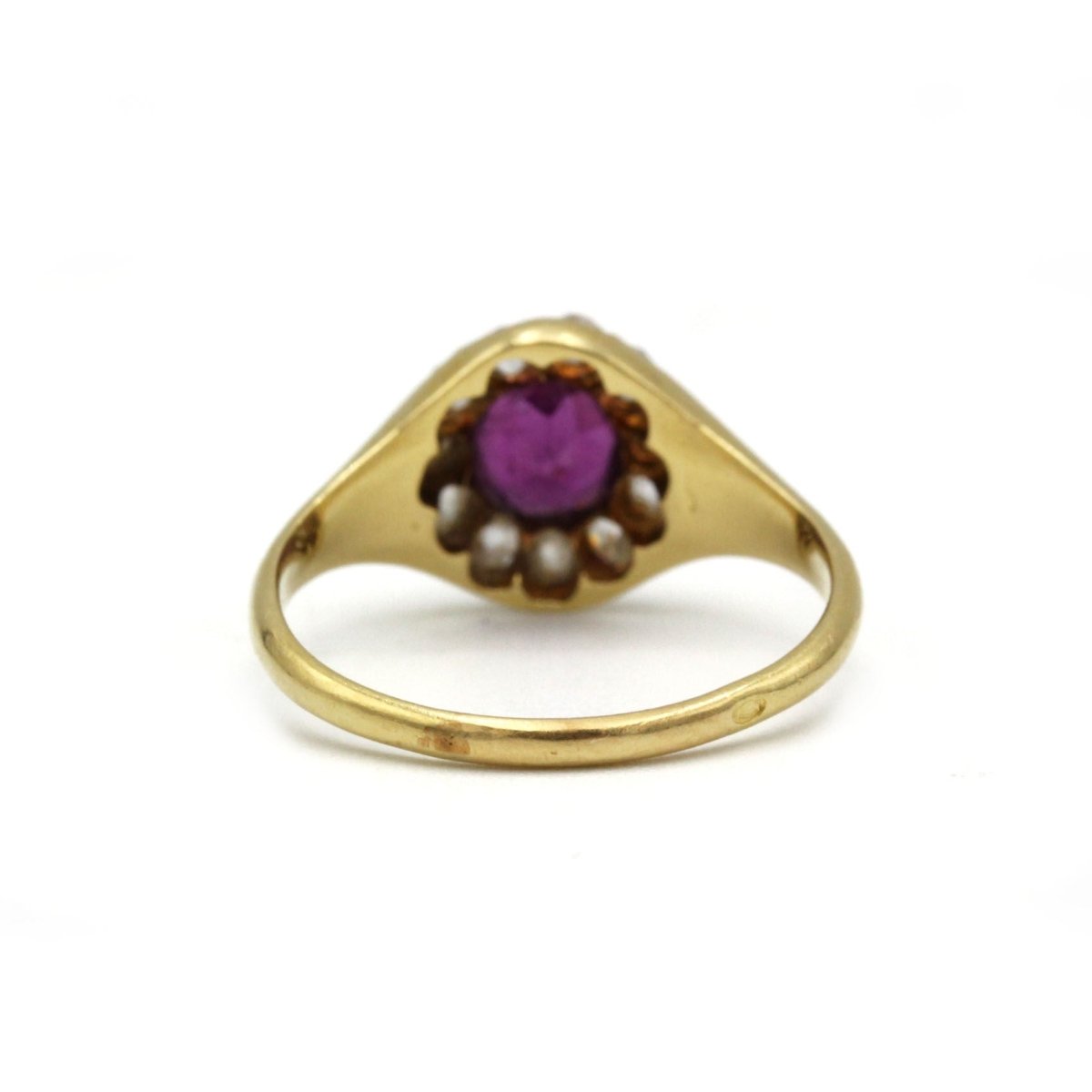 Bague - Or jaune, Diamants & Grenat - Castafiore