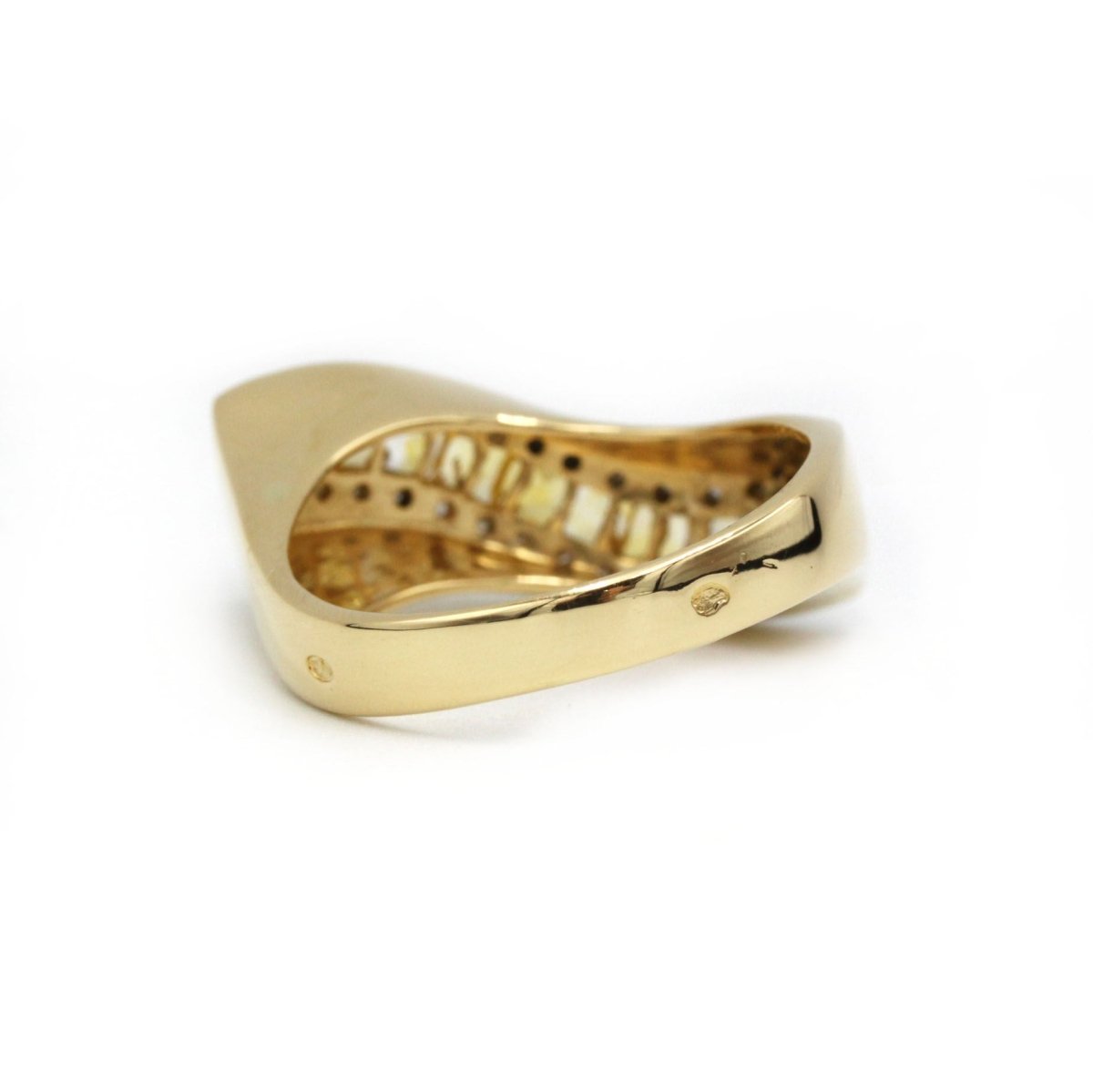 Bague - Or jaune, Diamants & Saphirs Jaunes - Castafiore
