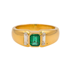 Bague Or jaune Emeraude - Castafiore