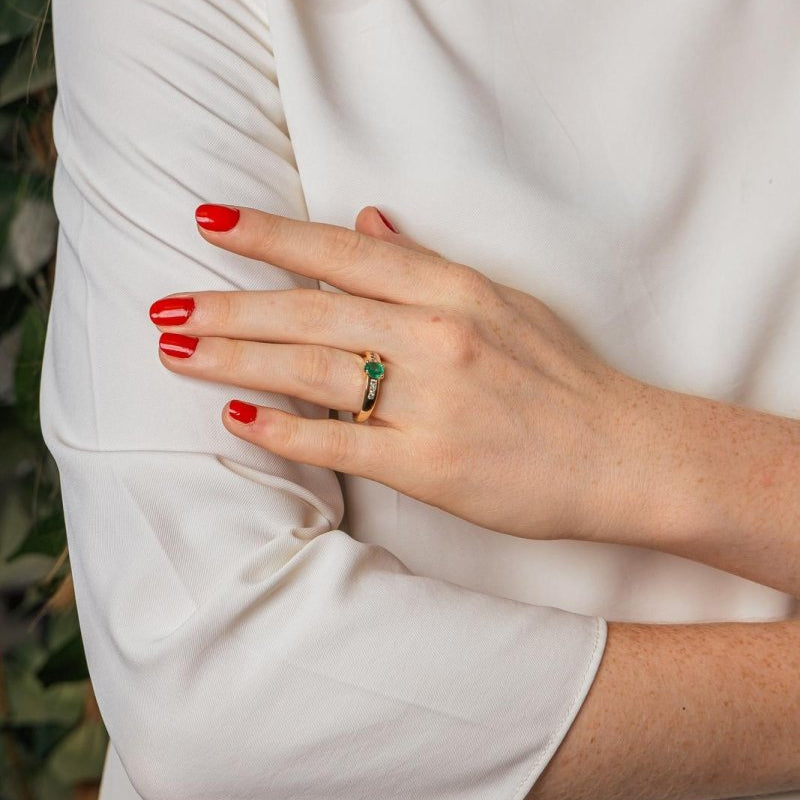 Bague Or jaune Emeraude - Castafiore