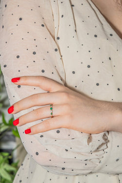 Bague Or jaune Emeraude - Castafiore