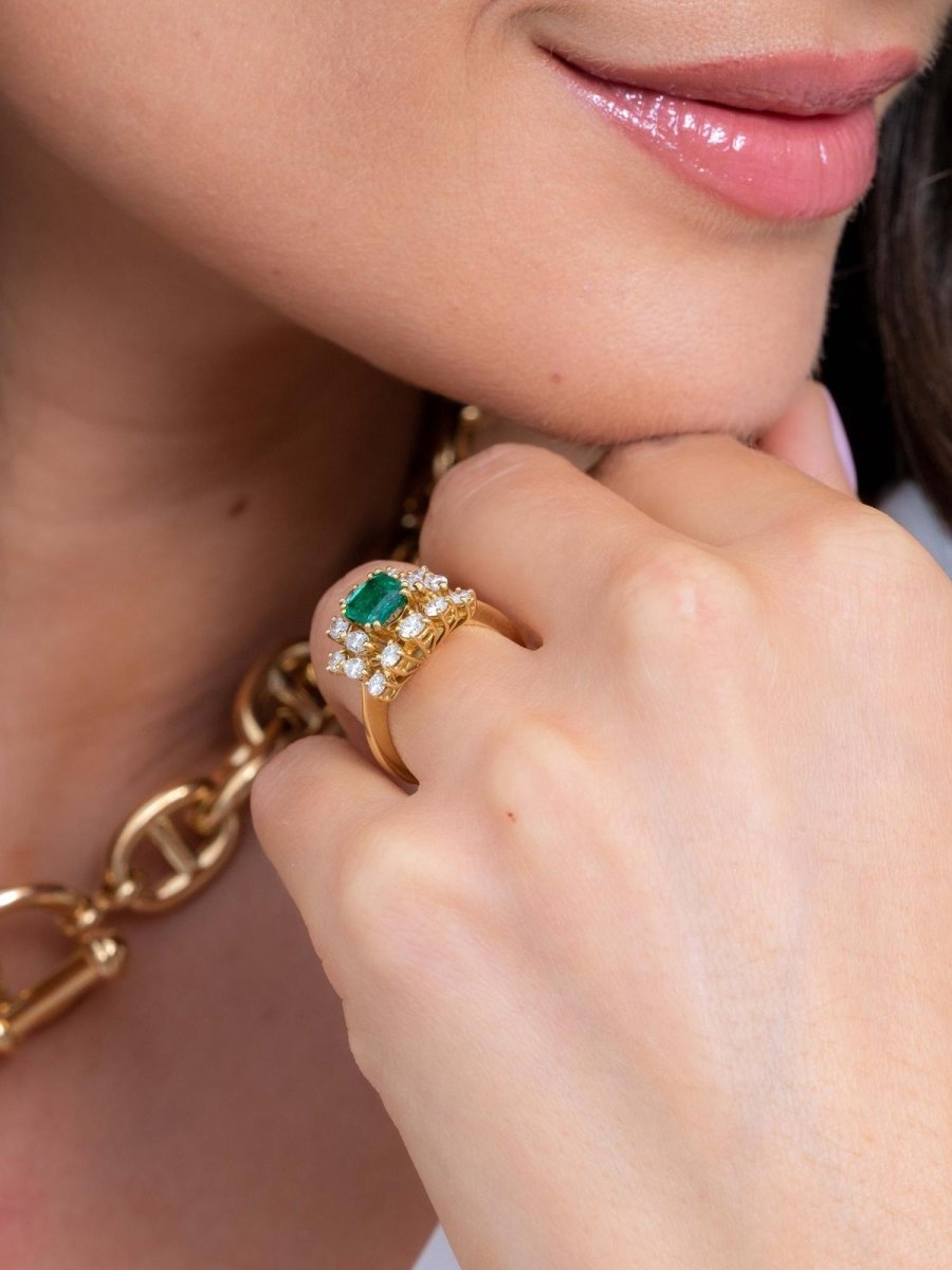 Bague Or jaune Emeraude - Castafiore