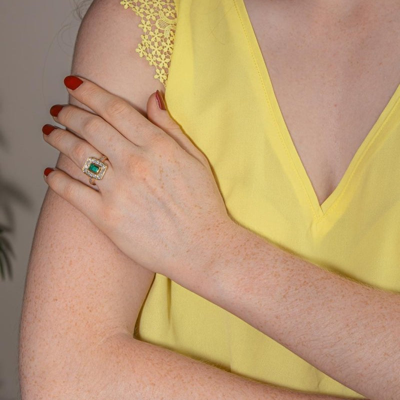 Bague Or jaune Emeraude - Castafiore