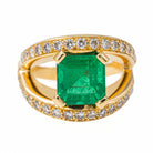 Bague Or jaune Emeraude - Castafiore