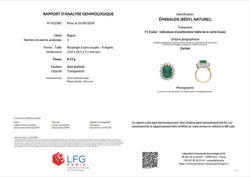 Bague or jaune émeraude 6,80 ct - Castafiore