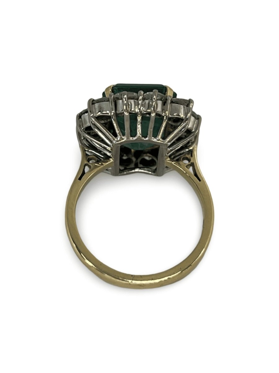Bague or jaune émeraude 6,80 ct - Castafiore