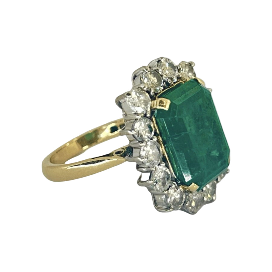 Bague or jaune émeraude 6,80 ct - Castafiore