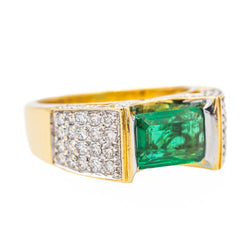 Bague Or jaune Emeraude - Castafiore