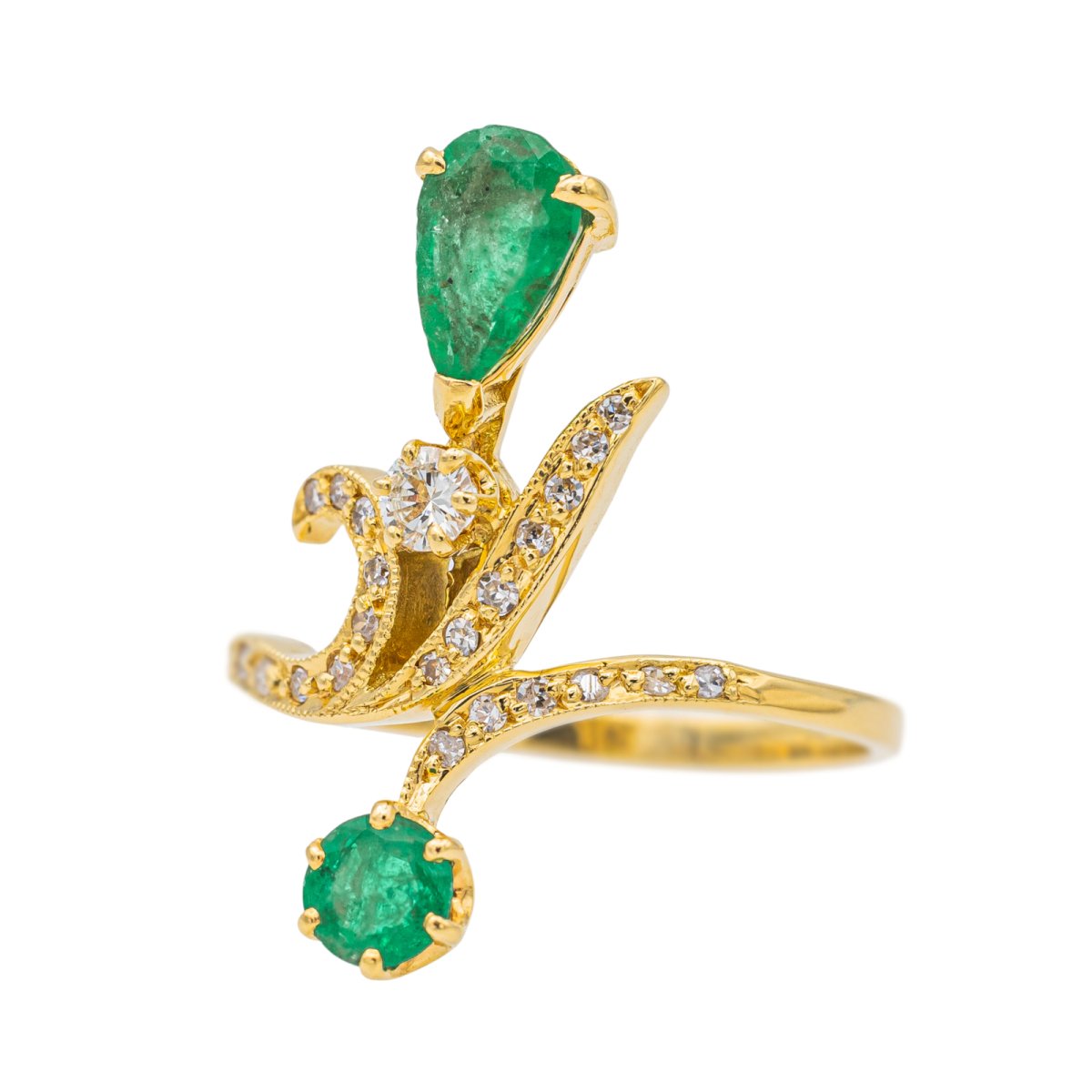 Bague Or jaune Emeraude - Castafiore