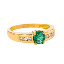Bague Or jaune Emeraude - Castafiore