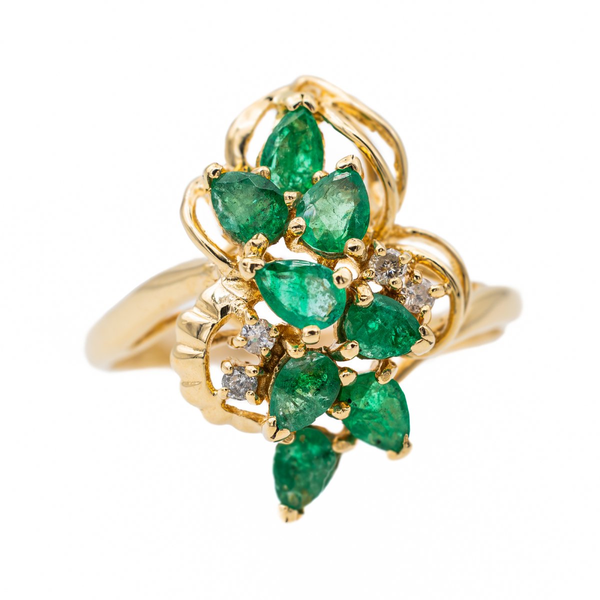 Bague Or jaune Emeraude - Castafiore