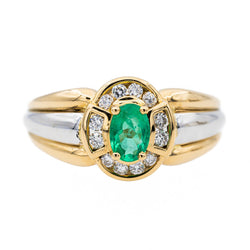 Bague Or jaune Emeraude - Castafiore