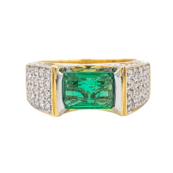 Bague Or jaune Emeraude - Castafiore