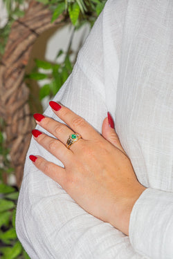 Bague Or jaune Emeraude - Castafiore