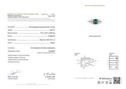 Bague or jaune, émeraude, diamants. - Castafiore