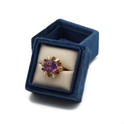 Bague - Or jaune et blanc et améthystes - Castafiore