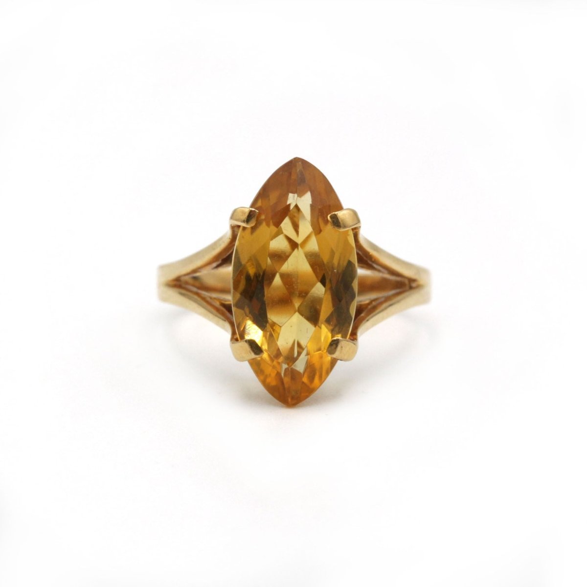 Bague - Or jaune et citrine - Castafiore
