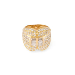 Bague or jaune et diamant - Castafiore