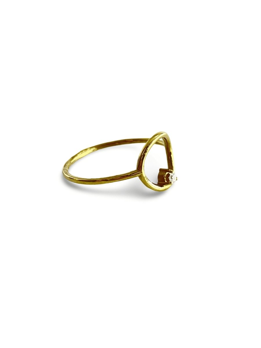 Bague or jaune et diamant - Castafiore