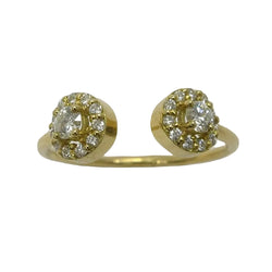 Bague or jaune et diamants 0,26 ct - Castafiore