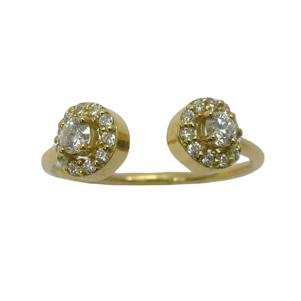 Bague or jaune et diamants 0,26 ct - Castafiore