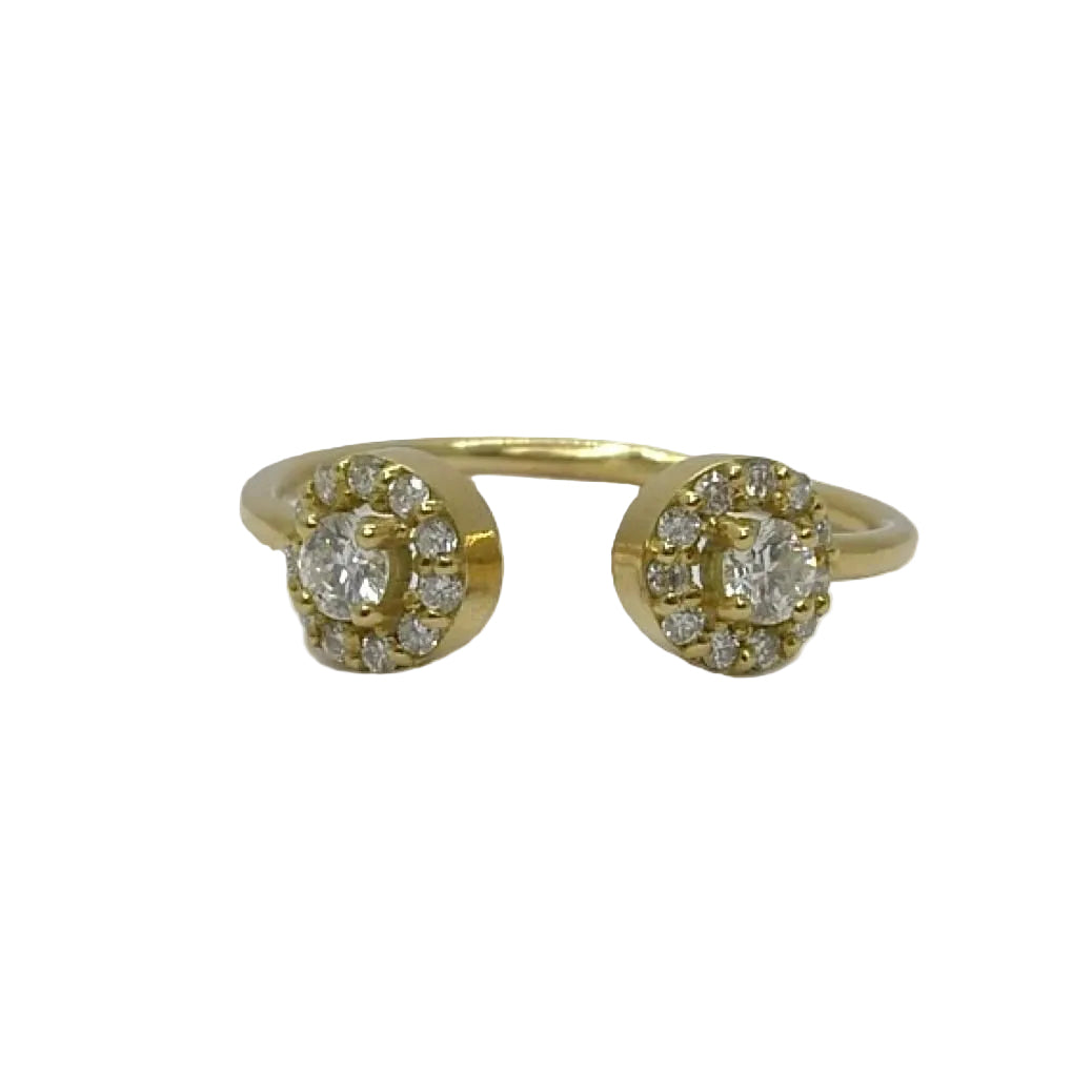 Bague or jaune et diamants 0,26 ct - Castafiore