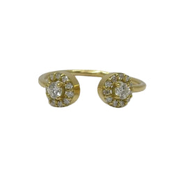 Bague or jaune et diamants 0,26 ct - Castafiore