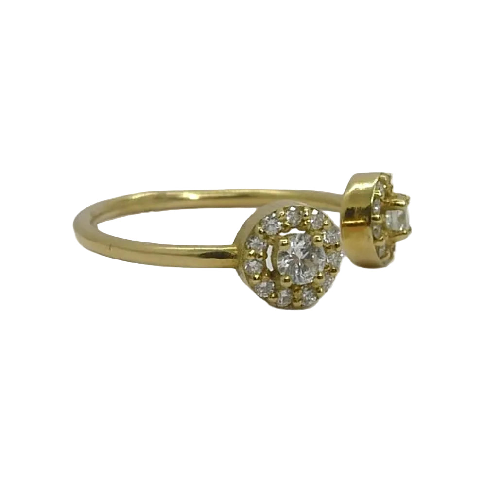 Bague or jaune et diamants 0,26 ct - Castafiore