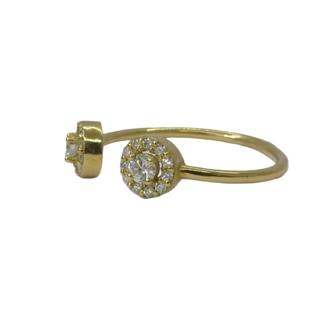 Bague or jaune et diamants 0,26 ct - Castafiore