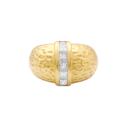 Bague or jaune et diamants - Castafiore