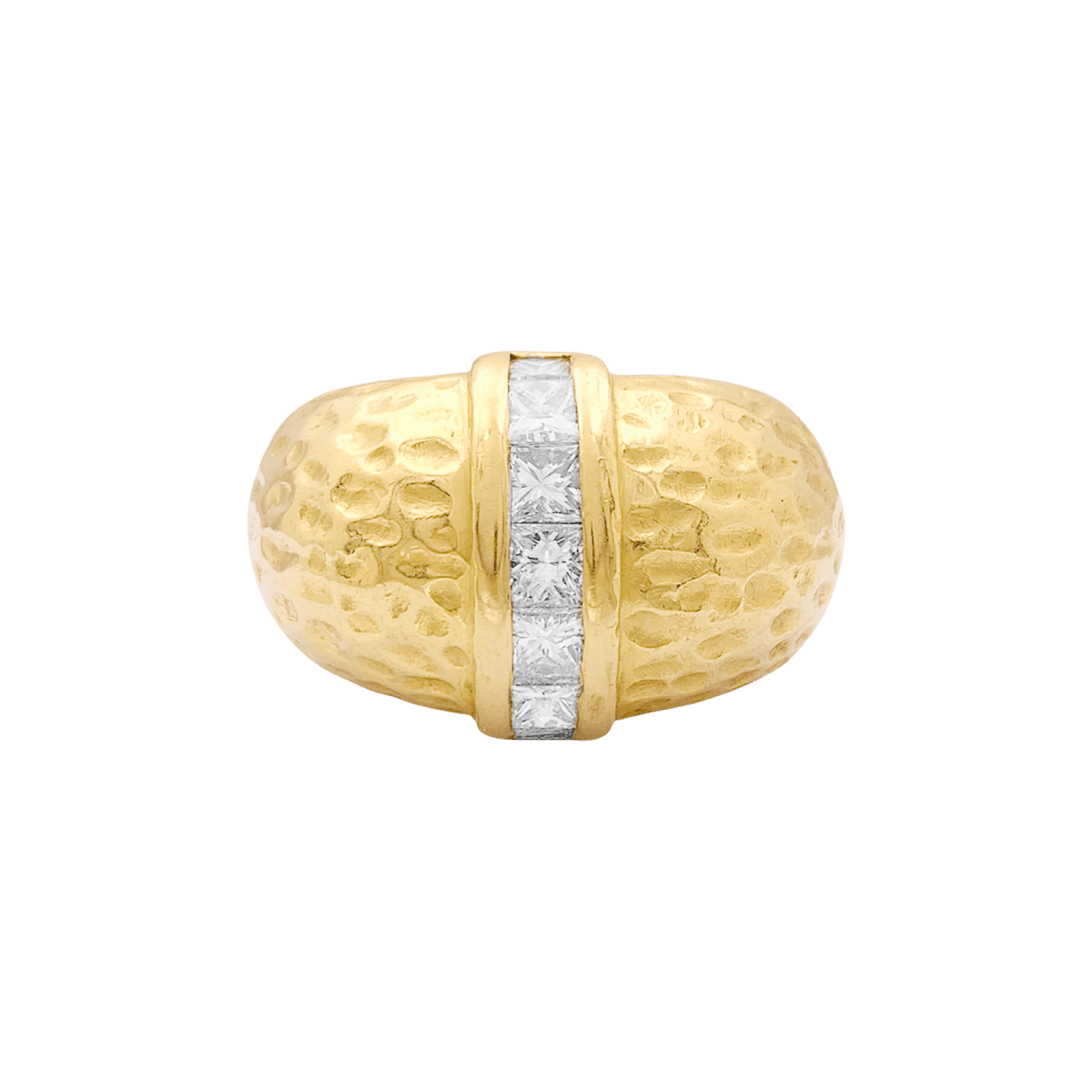 Bague or jaune et diamants - Castafiore