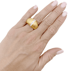 Bague or jaune et diamants - Castafiore