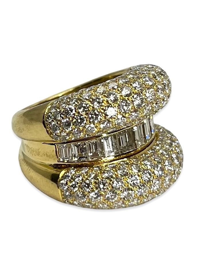 Bague or jaune et diamants 5 ct - Castafiore